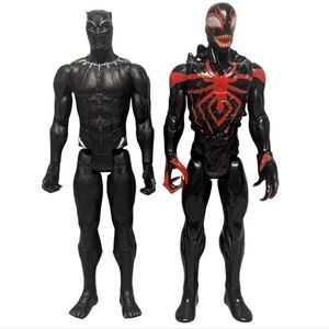 Marvel Avengers Titan Hero 12 Inch Figures Black Panther & Spiderman Venom 2017